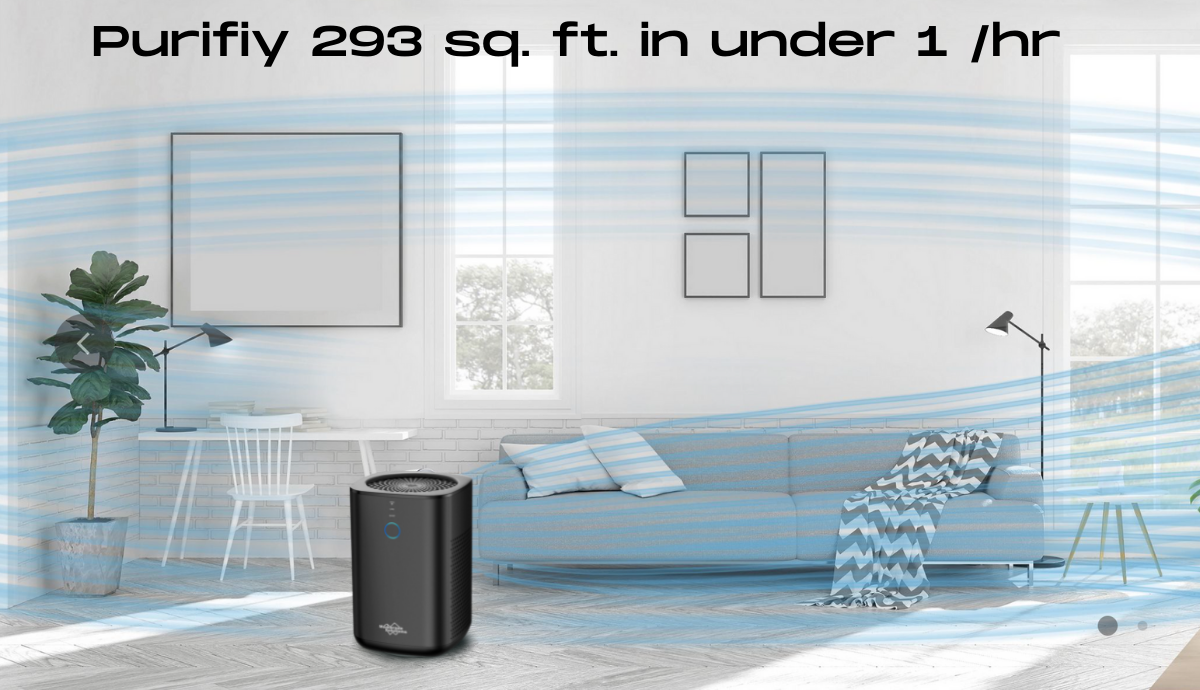 H13 True HEPA Air purifier coverage 