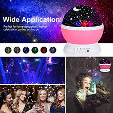 Load image into Gallery viewer, Toys for 2-12 Year Old Girls, Night Light Rotating Moon Stars Projector for Kids Birthday Christmas Gifts for 2-12 Year Old Girls
