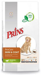 Het beste hondenvoer voor honden met een graanallergie- Prins procare graanvrij skin & coat 12 kg