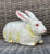 Vintage Lefton Realistic Bunny Rabbit Figurine Planter / Flower Pot