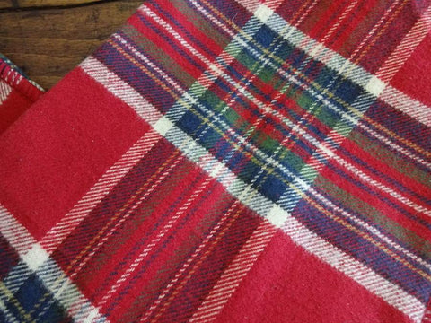 Ralph Lauren Tartan Plaid Blanket Throw Tablecloth Red / Green / Blue/