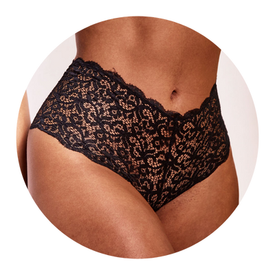 Black lace boyshort 