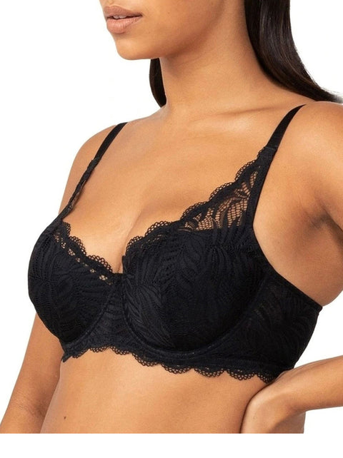 LingaDore 1400-1-2 Daily Lace Black Padded Underwired T-Shirt Bra