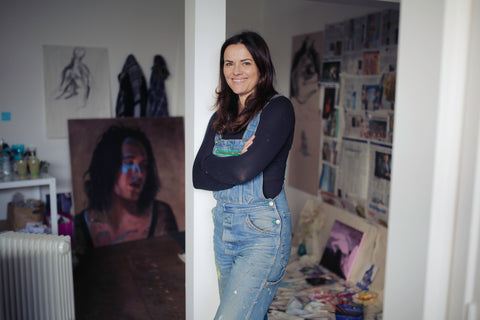 Amanda Billing in her first ever studio space in 2017