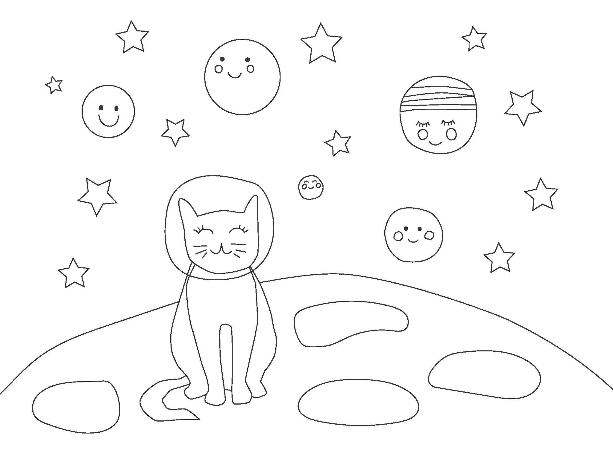 animal space coloring pages