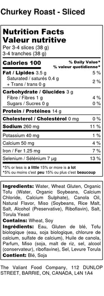 Vegan Roast Chicken Slices Nutritional Information