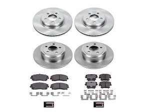 PowerStop OE Replacement Brake Rotor and Pad Kit; Front and Rear (09-23 RWD Challenger SE & SXT w/ Single Piston Front Calipers) - 797 Performance, LLC
