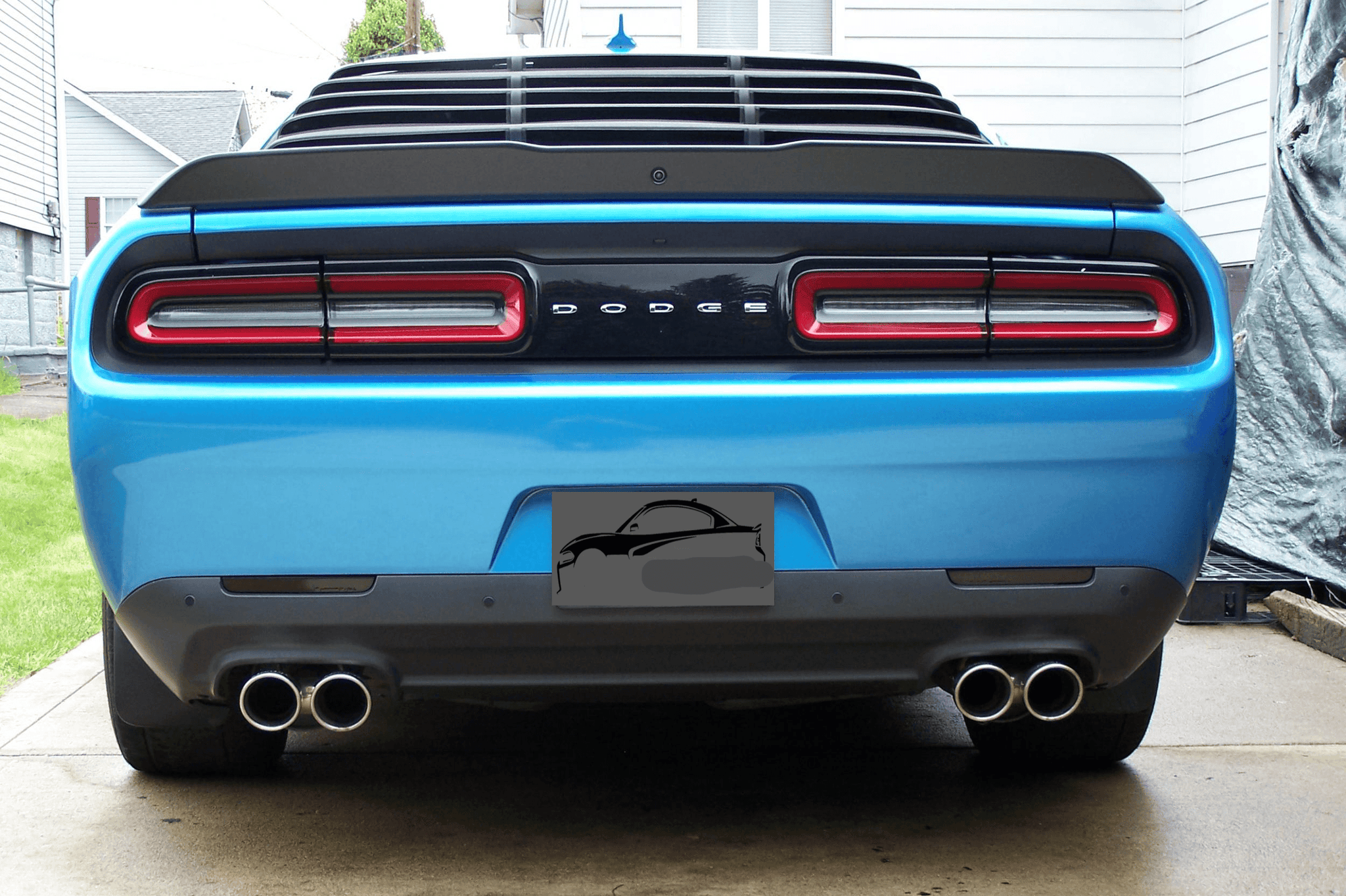 dodge challenger back window louvers