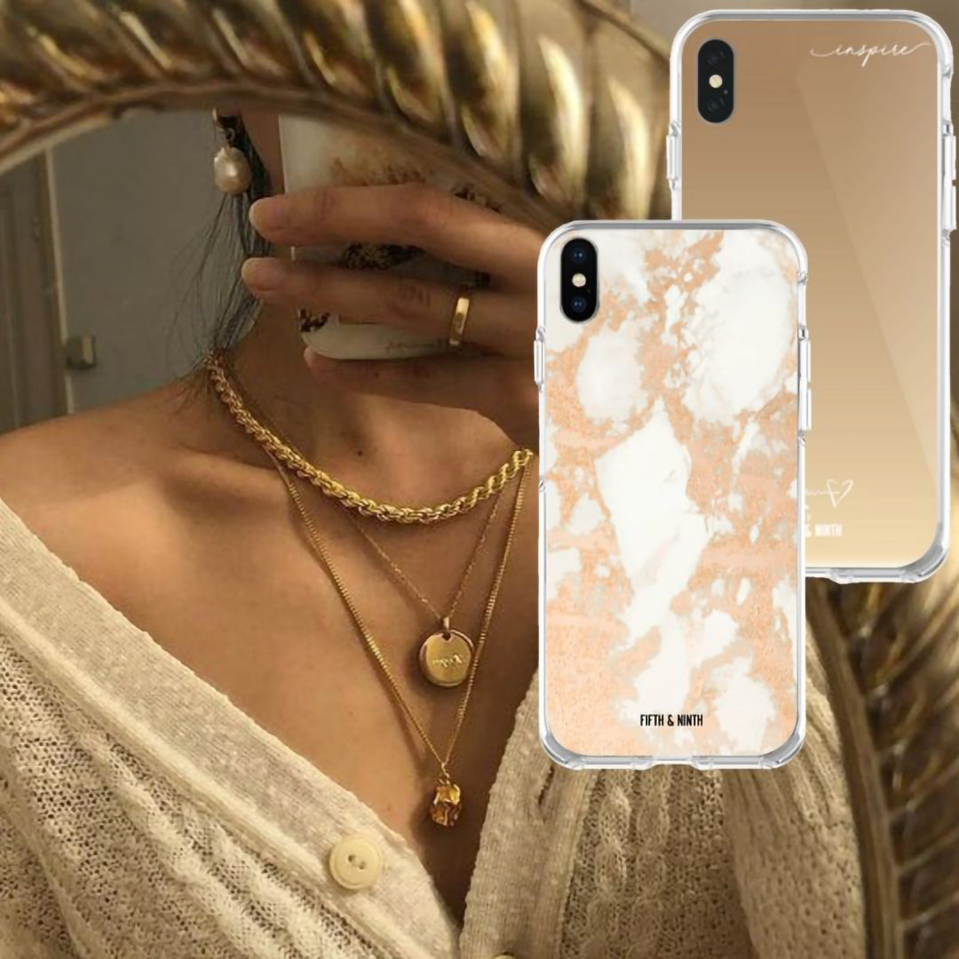 gold iphone cases and jewelry