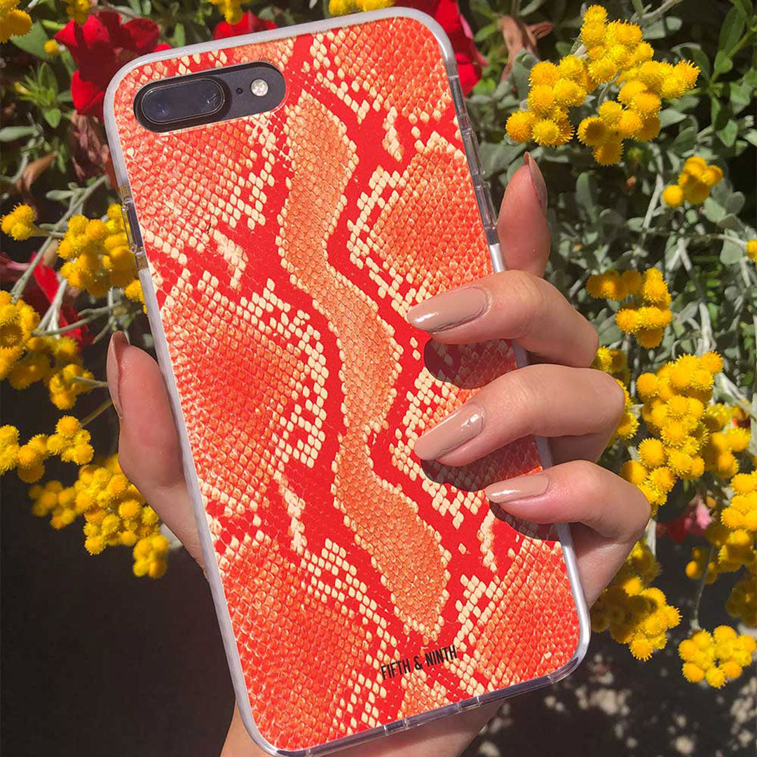 coral python iPhone case