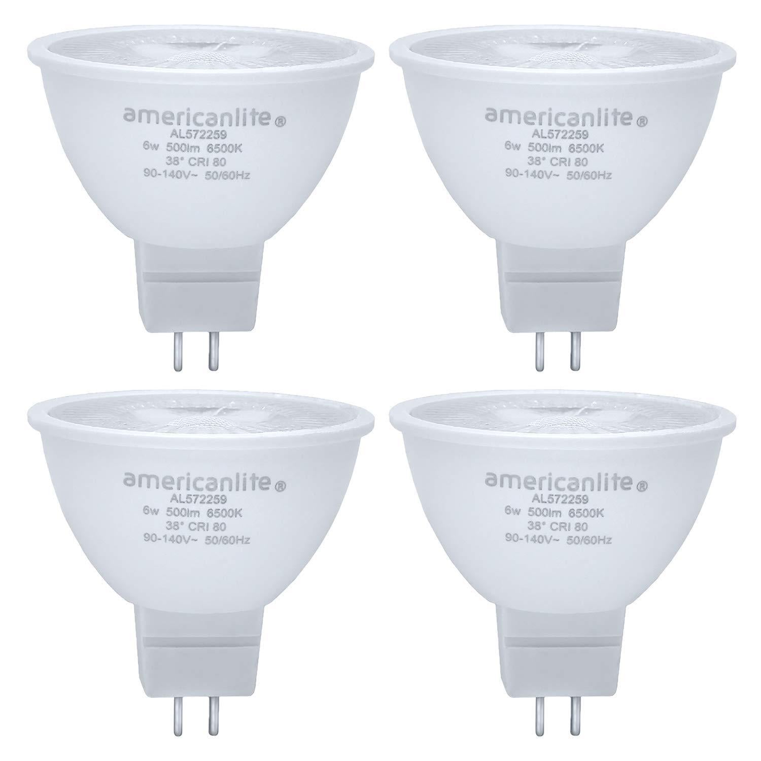 Monarch hardware schuif LED Light Bulb, Cool White, Energy Efficient, MR16, GU 5.3 Base, 6W,  110/120V, 500lm - ContactorDepot.com