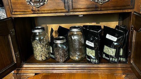 Lots of different strains tucked away in storage - growing your own can mean a LOT of flowers!