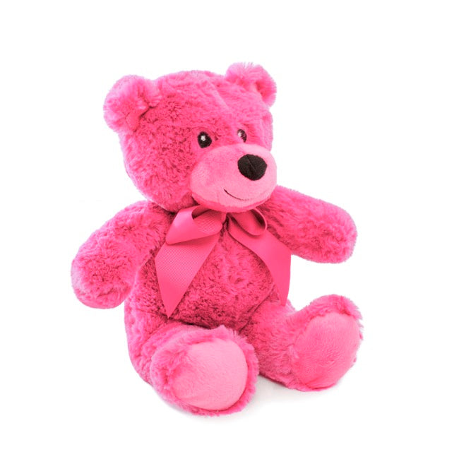 pink fluffy teddy bear