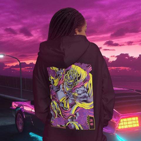 fujin hoodie cyberpunk design