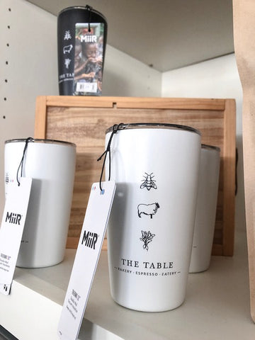 The Table Farm Bakery refillable coffee cup from the market section