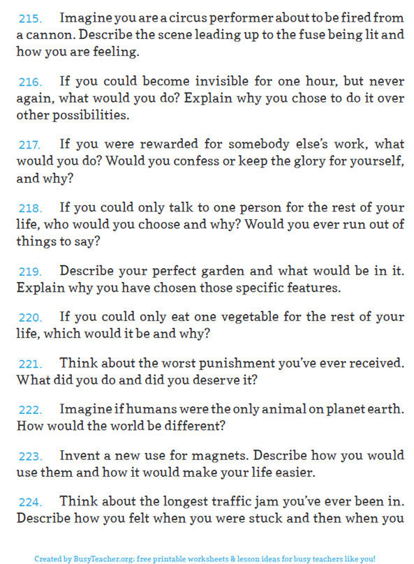 300 creative writing prompts