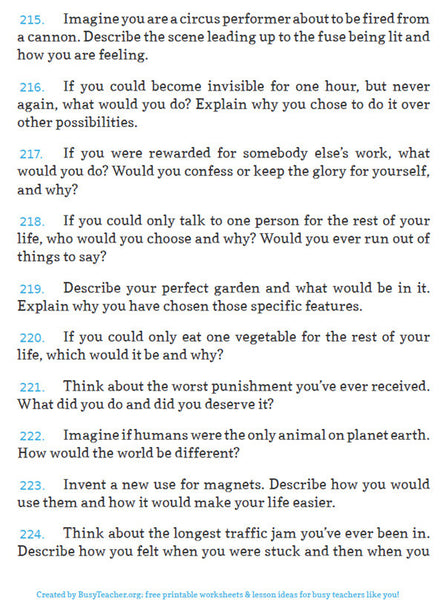 200 creative writing prompts