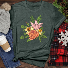 Load image into Gallery viewer, Floral Composition With Flowers Heathered Tee