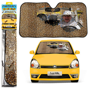 アクータメンツ フル オブ ビー サンシェード 車用 サンバイザー おしゃれ かわいい ハチ 蜂 イエロー 黄色 レディース メンズ 車 U Ant Design Store