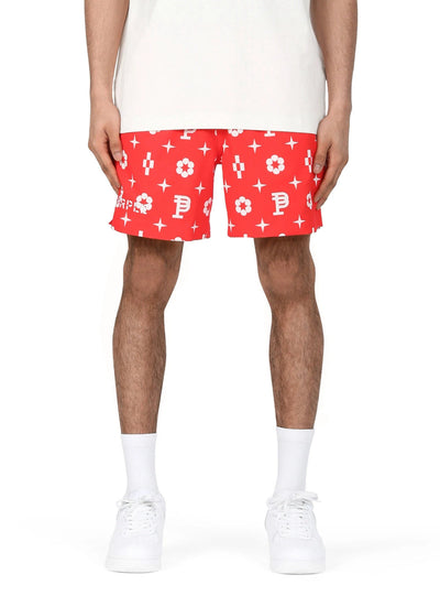 louis vuitton swim shorts red