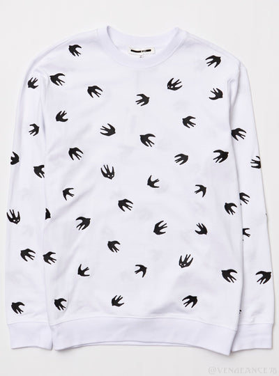 Alexander McQueen Sweater Free Your Soul White MM1550609