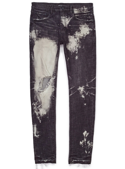 Purple-Brand Jeans - Indigo Patchwork Marble Repair - P002 – Dabbous