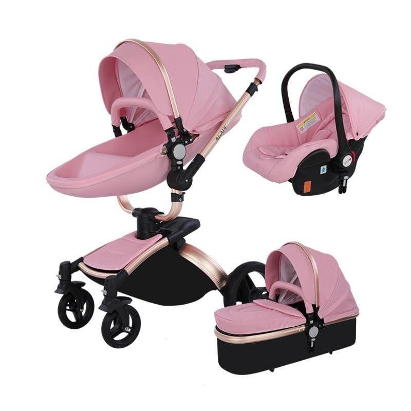 infant girl car seat and stroller