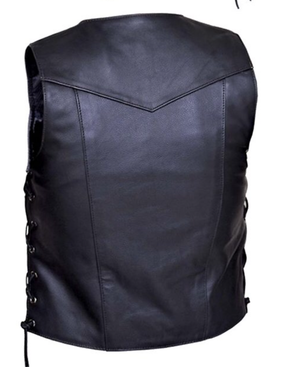 Men's 10 Pocket leather vest 2632.LC | Victory Leathers Lockport IL