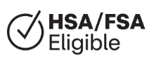 A logo indicating eligibility for health savings account (HSA) or flexible spending account (FSA) benefits for Custom Mouth Night Guards.