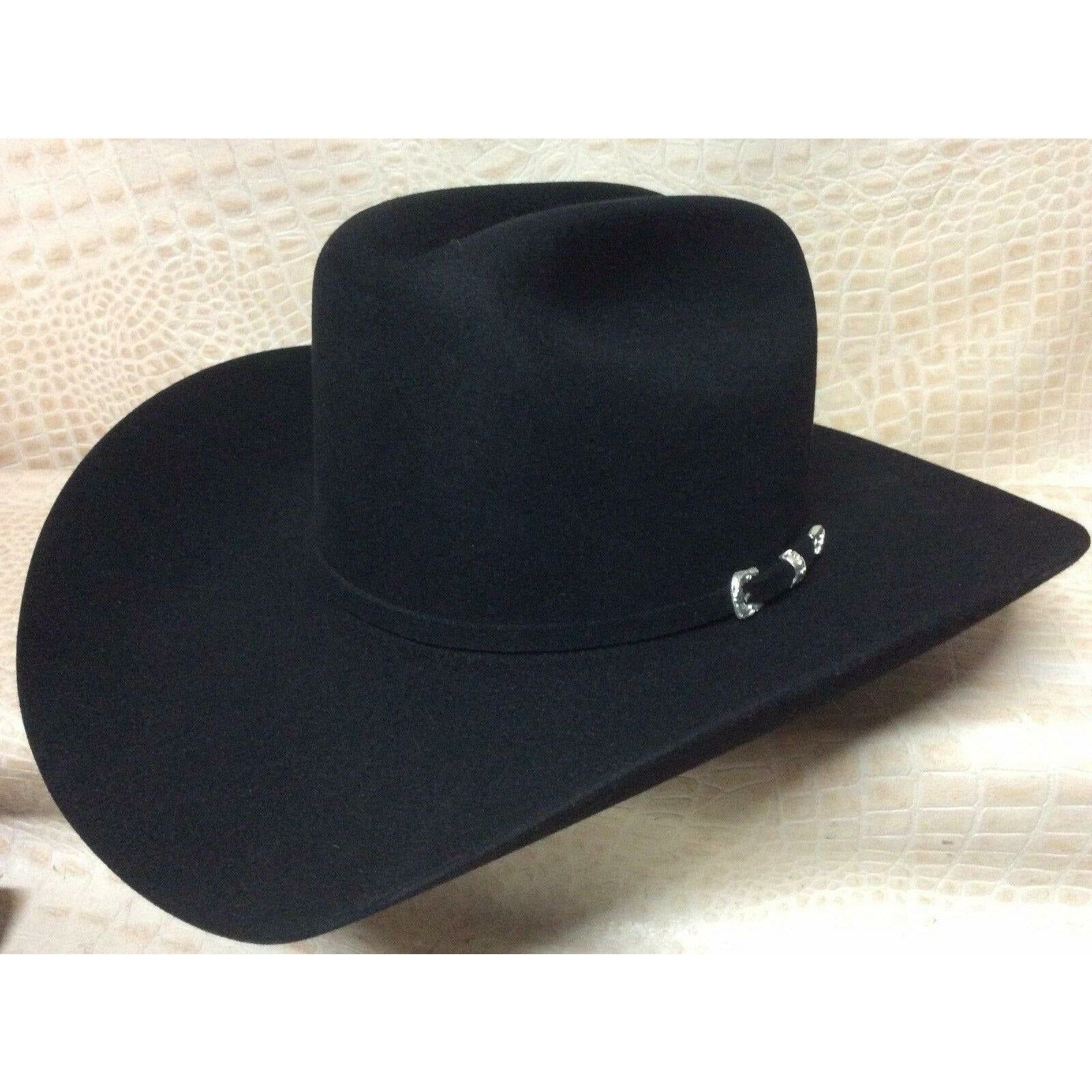 Stetson Lariat Black 5X Beaver Fur Felt Rodeo Cowboy Western Hat ...