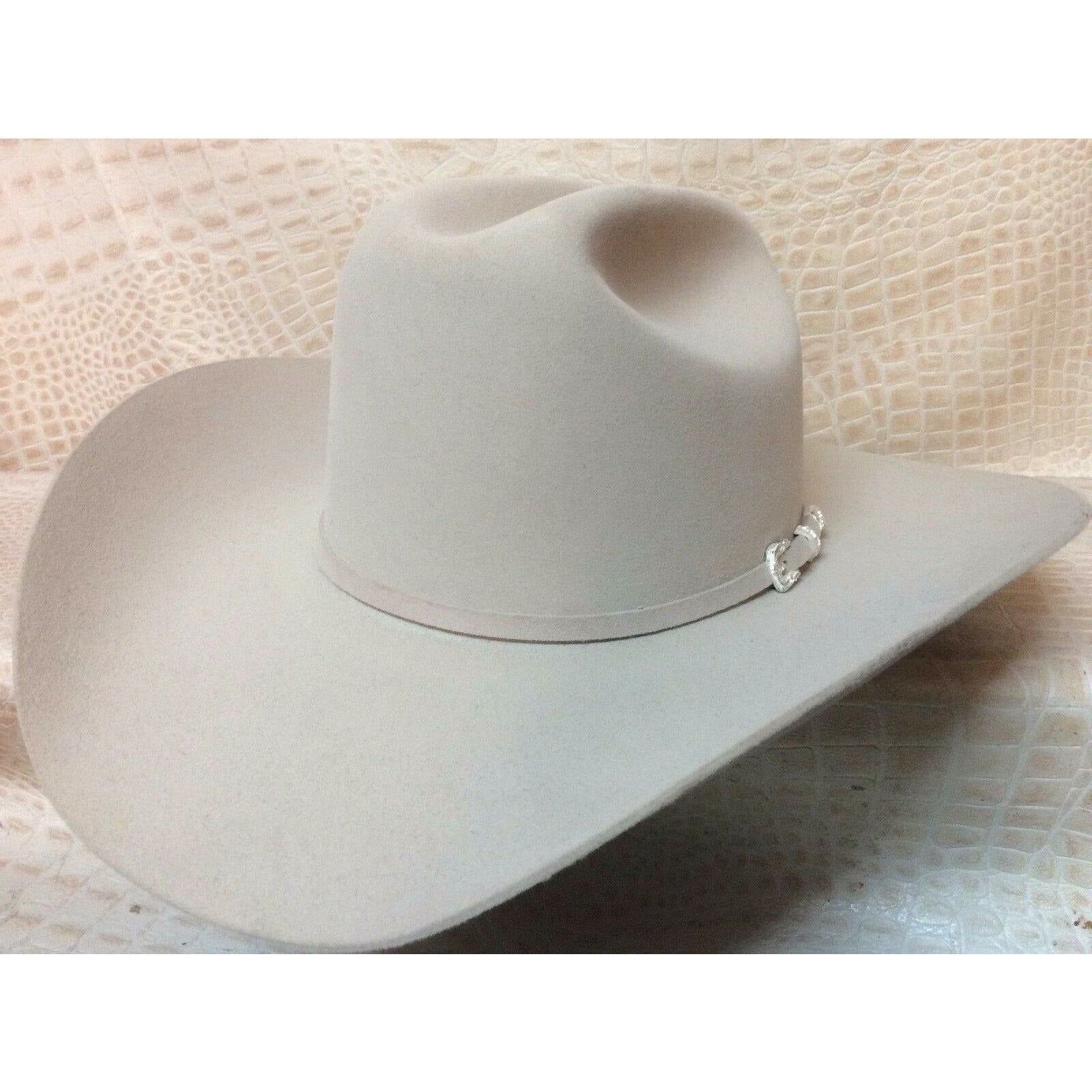 Stetson 5X Lariat Silverbelly Beaver Fur Felt Western Rodeo Cowboy Hat ...