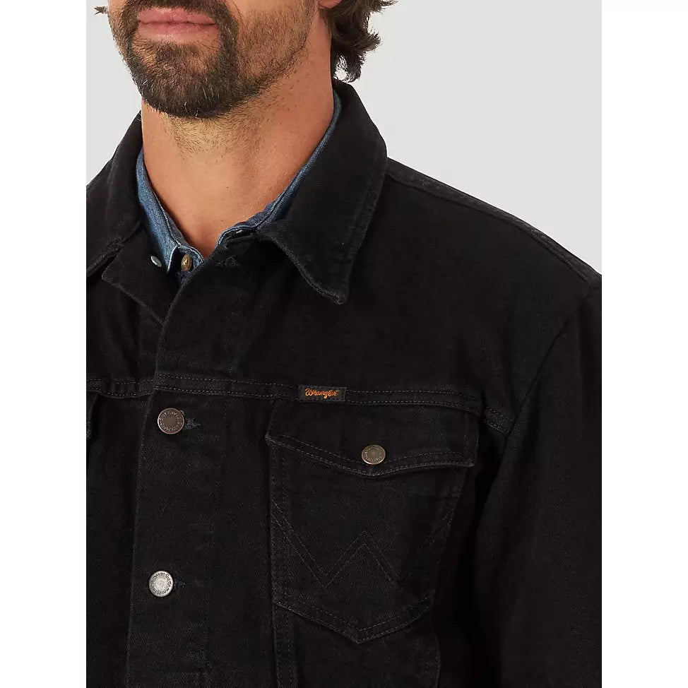 WRANGLER® COWBOY CUT® UNLINED DENIM JACKET IN SHADOW BLACK – CWesternwear