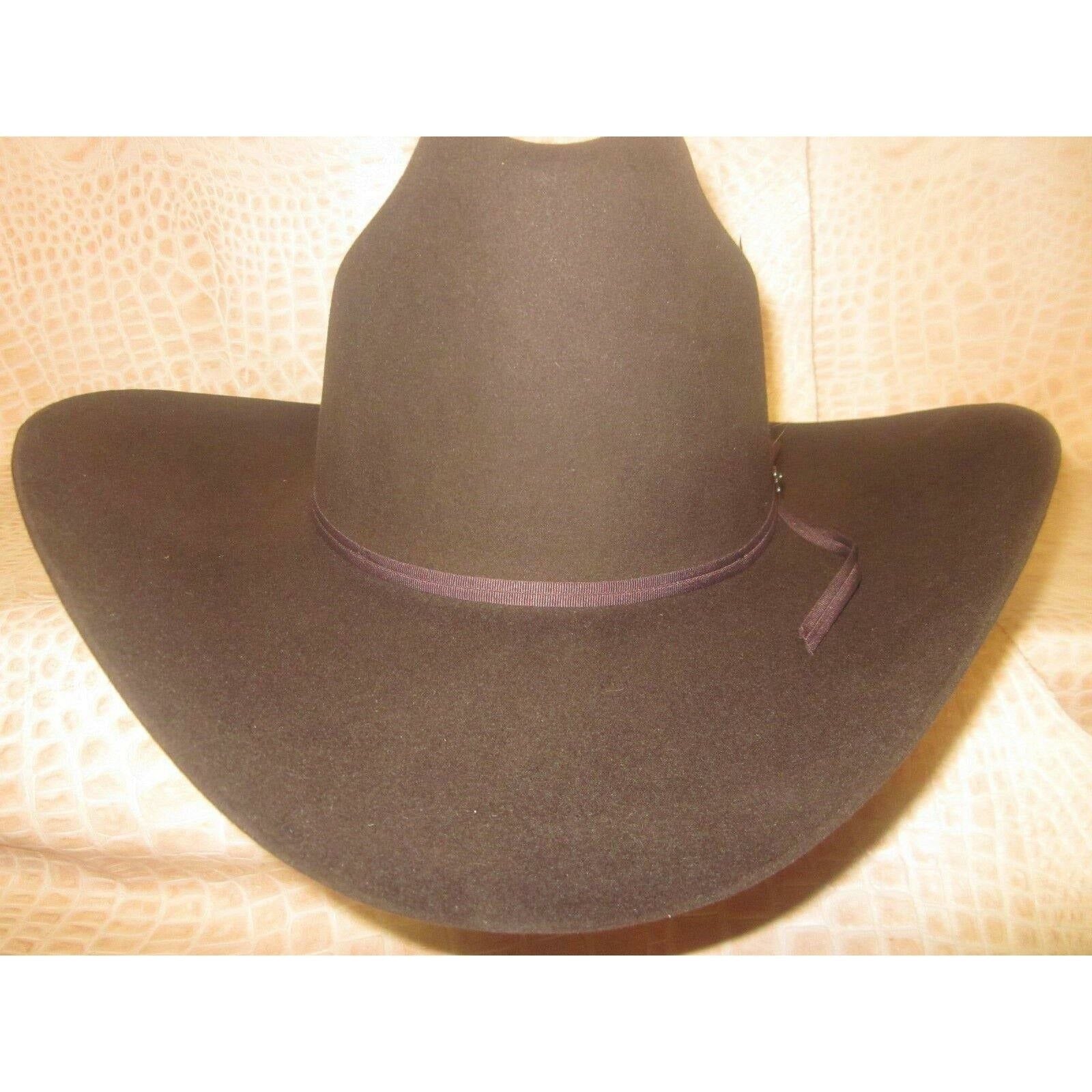 Stetson Rancher Chocolate 6x Beaver Fur Felt Western Cowboy Hat