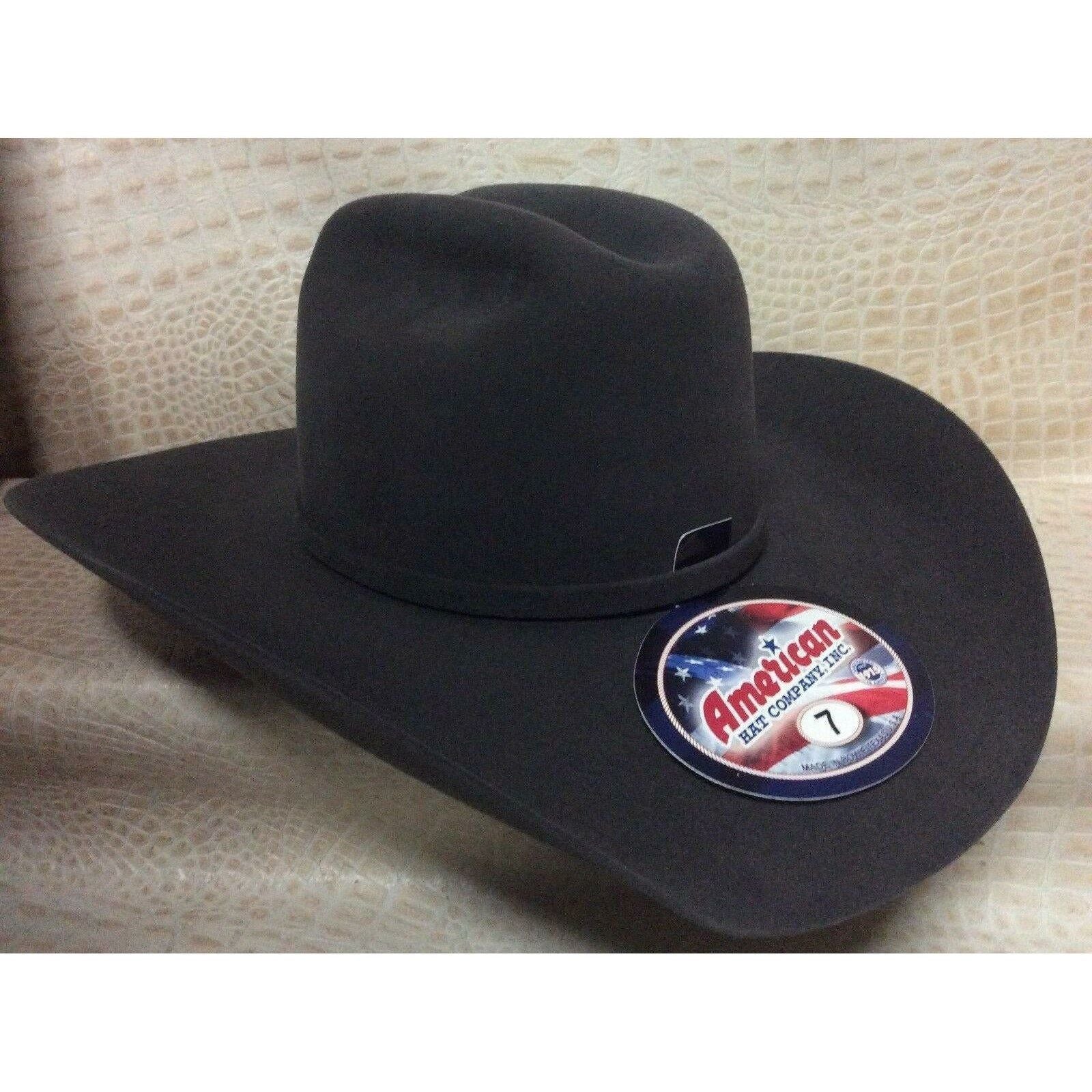 American Hat Co. Steel 7X Beaver Fur Felt Cowboy Hat Western Rodeo Ste ...