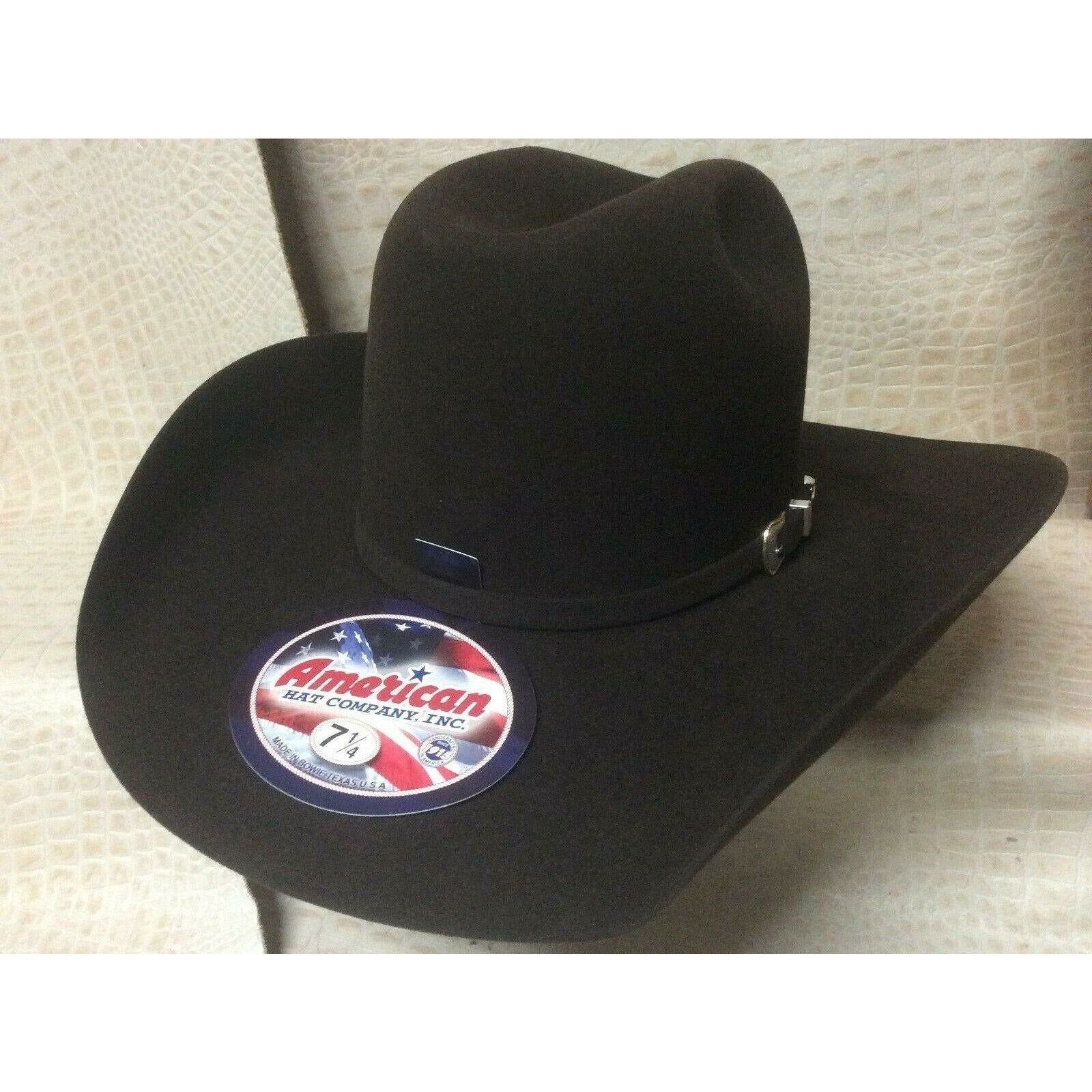 American Hat Co. Chocolate 10X Beaver Fur Felt Cowboy Hat Western Rode ...