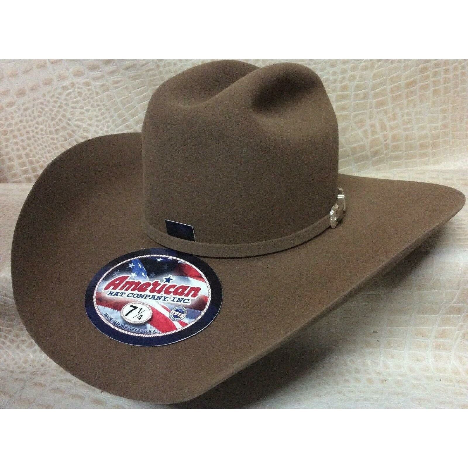 American Hat Co. Tuscan 7X Beaver Fur Felt Cowboy Hat Western Rodeo St ...