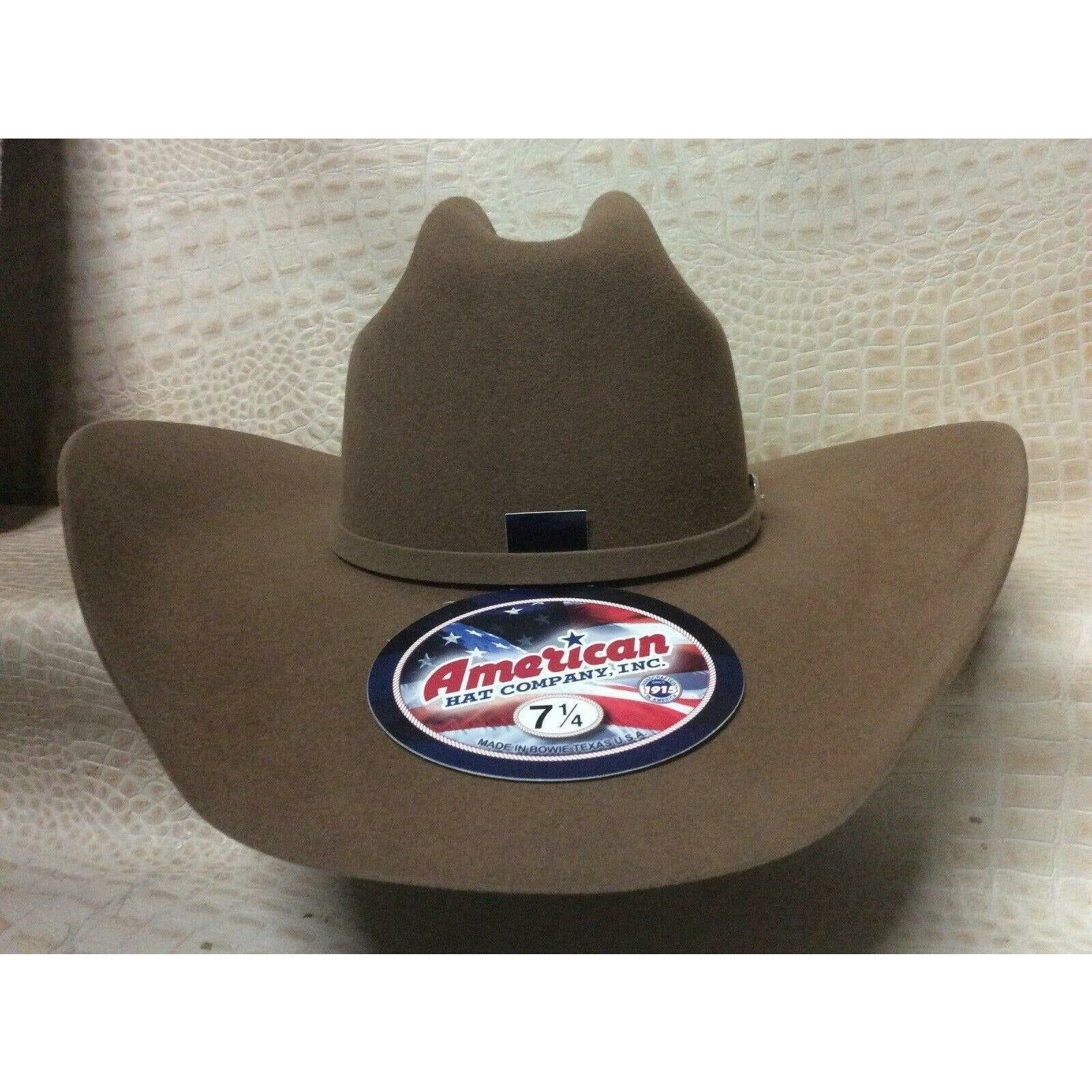 American Hat Co. Tuscan 7X Beaver Fur Felt Cowboy Hat Western Rodeo St ...