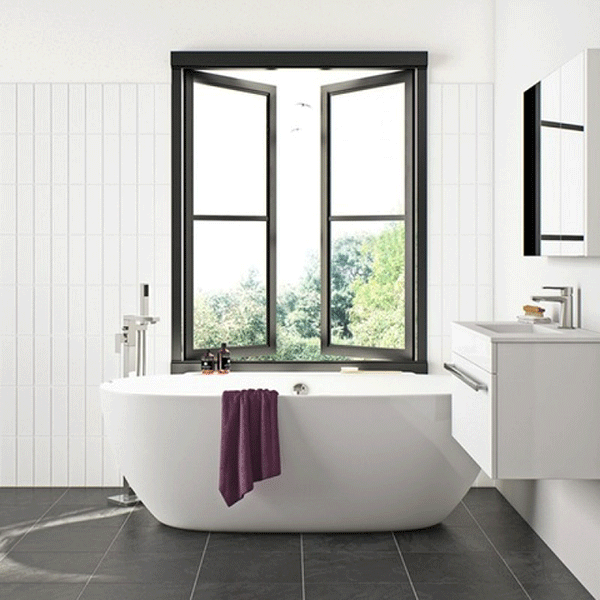 Belbagno Palermo 1650 X 800 X 580 F/Standing Bath Gloss White Bb1 - Burdens Plumbing