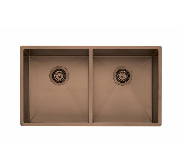 Oliveri Spectra Double Bowl Copper Sink Nth - Burdens Plumbing