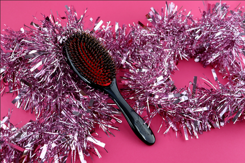 Denman D81M Boar Bristle Hair Brush for Taming Fly Aways