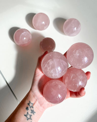 Rose Quartz Spheres