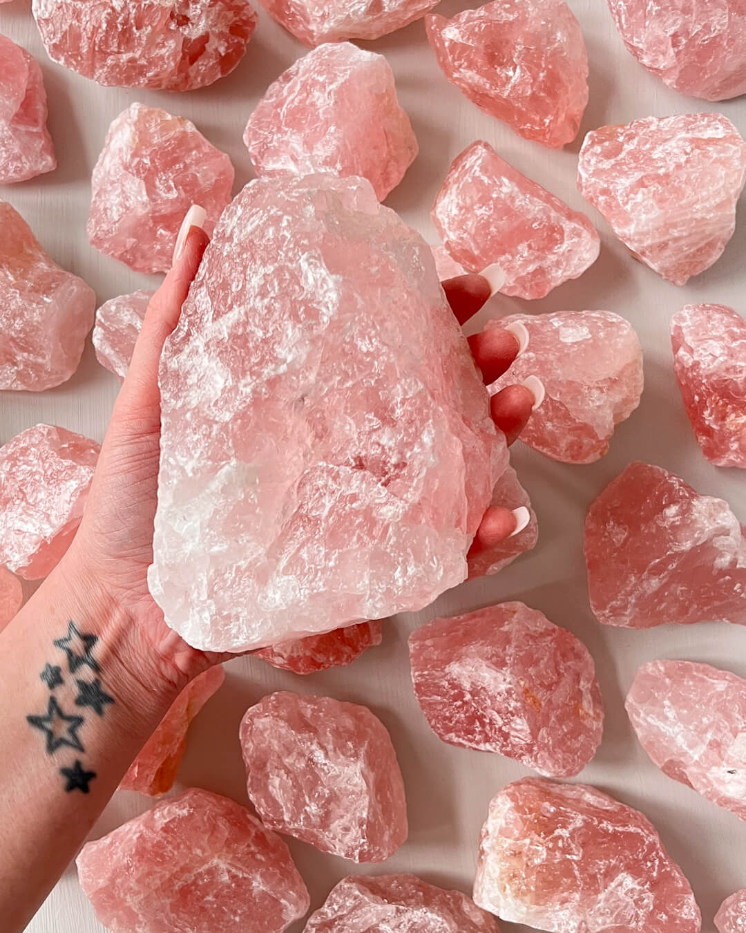 Rose Quartz And Healing Crystals Stock Photo - Download Image Now