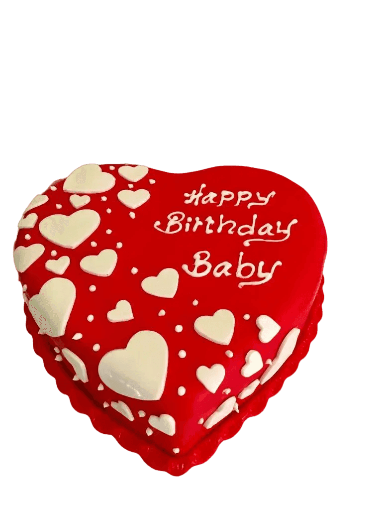 Big Heart Birthday Cake by Yalu Yalu