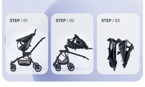 Aluminum alloy 360 rotating one-hand folding baby stroller In Msbaby Online Shop