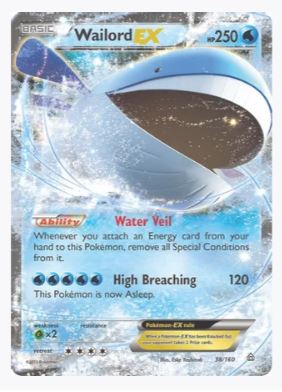 water type pokemon cards ex