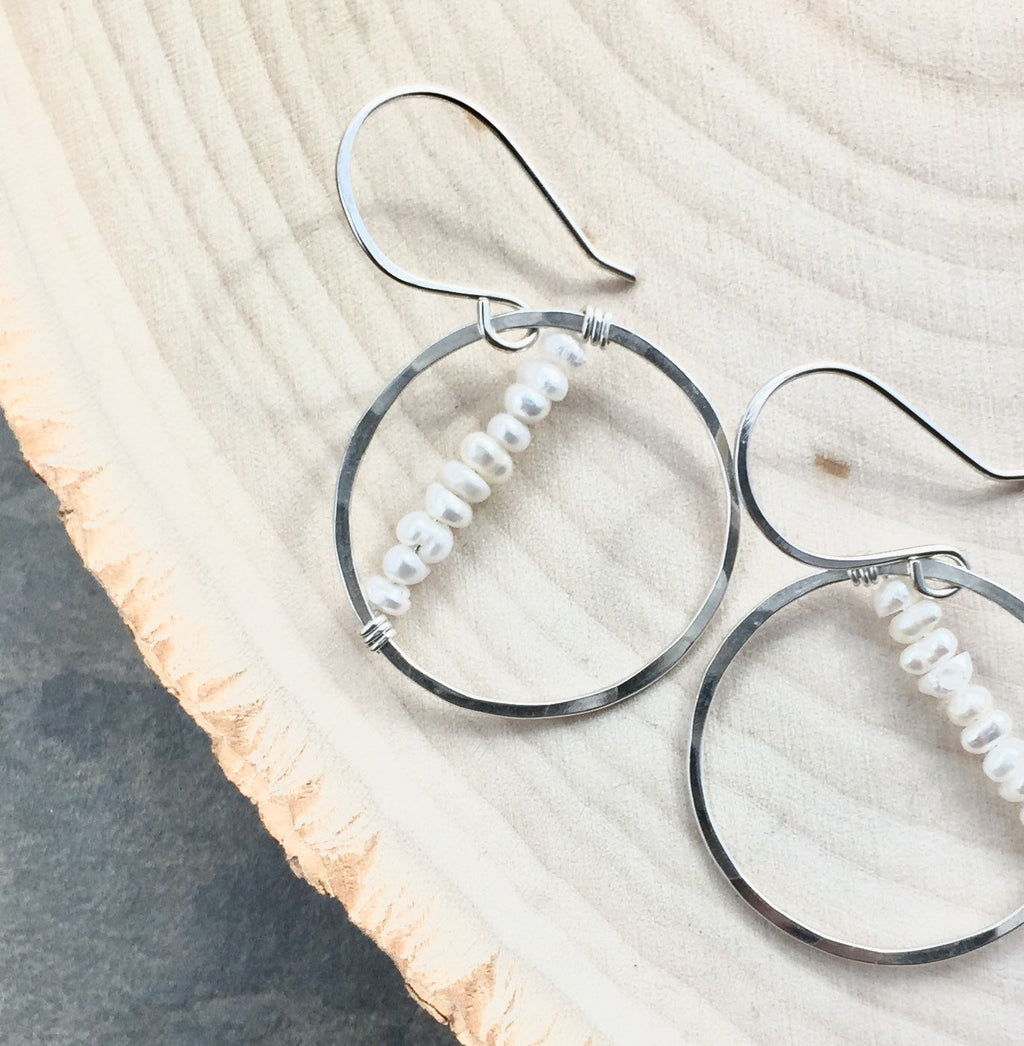 Oxidized Silver Hoops Earrings with Gold Wraps – Rachel Dawn Designs