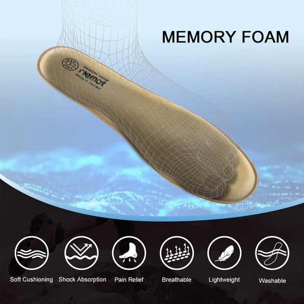 riemot Men's Memory Foam Insoles Navy Super Soft Replacement Innersole Riemot