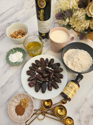 walnut and date cake ingredients