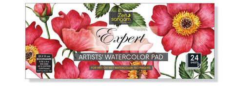 Zen Sangam - Watercolour Pad - Expert Watercolor Pad - Bookmark Pad - Pre-cut - Bookmark Sheets