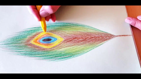Dream Scenery  Beach side Painting  with Wax Crayons  Demo  Step by  Step  Satisfying 81  YouTube